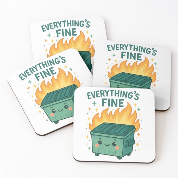 Item preview, Everything'S Fine Cute Dumpster Fire Funny Meme Design designed and sold by vance-nicholson.