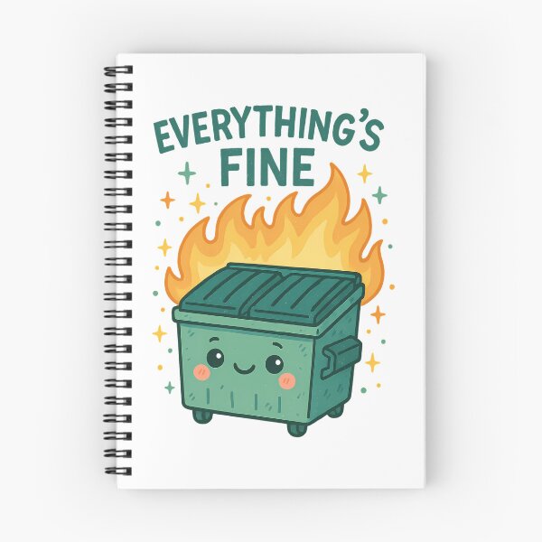 Item preview, Everything'S Fine Cute Dumpster Fire Funny Meme Design designed and sold by vance-nicholson.
