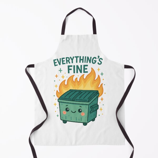 Item preview, Everything'S Fine Cute Dumpster Fire Funny Meme Design designed and sold by vance-nicholson.