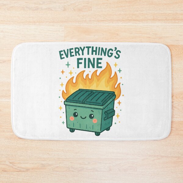 Item preview, Everything'S Fine Cute Dumpster Fire Funny Meme Design designed and sold by vance-nicholson.