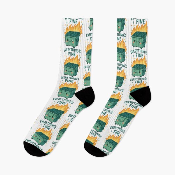 Item preview, Everything'S Fine Cute Dumpster Fire Funny Meme Design designed and sold by vance-nicholson.
