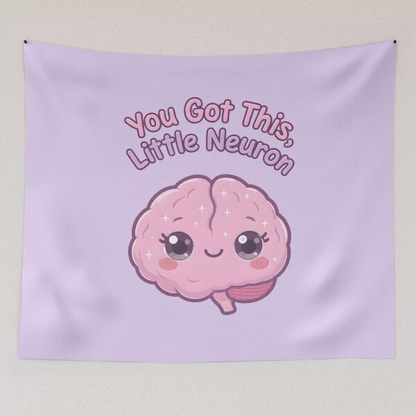 Item preview, “You Got This, Little Neuron” Cute Kawaii Brain – Pastel Motivational Neuro Aesthetic Design designed and sold by PureBrain.