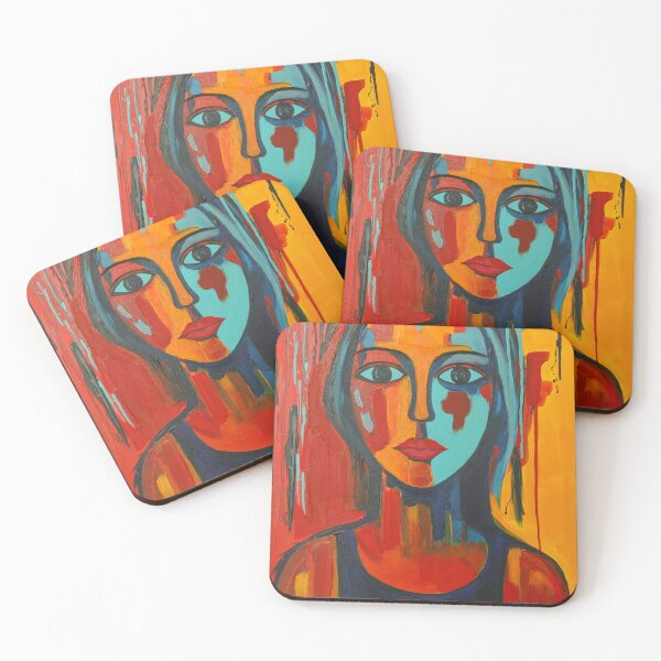 Item preview, Abstract Expressionist Woman Portrait – Colorful Modern Art designed and sold by Retro Art Printings.