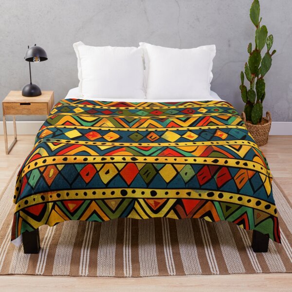Item preview, African-Style Red, Yellow, And Green Geometric Pattern designed and sold by DEC02.