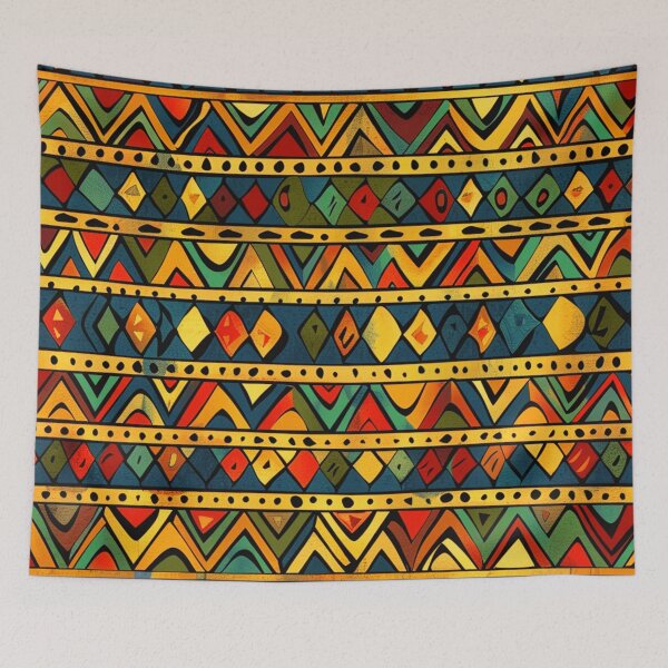 Item preview, African-Style Red, Yellow, And Green Geometric Pattern designed and sold by DEC02.