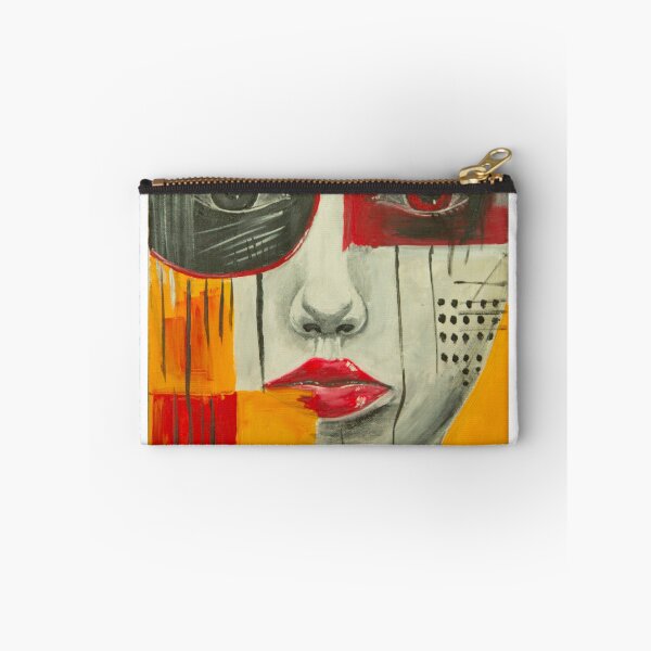 Item preview, Abstract Expressionist Woman Portrait – Red and Yellow Bauhaus Style designed and sold by Retro Art Printings.