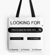 la casa de papel Tote Bag