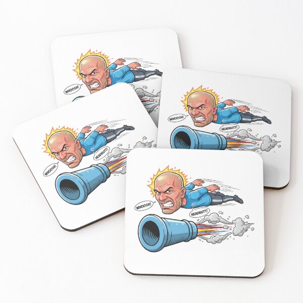 Item preview, Zidane Headbutt – Flying Bald Legend Cartoon designed and sold by bennasener.