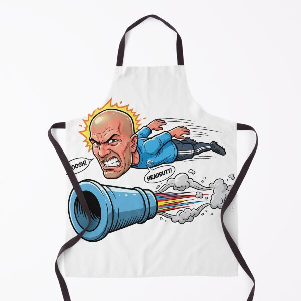 Item preview, Zidane Headbutt – Flying Bald Legend Cartoon designed and sold by bennasener.