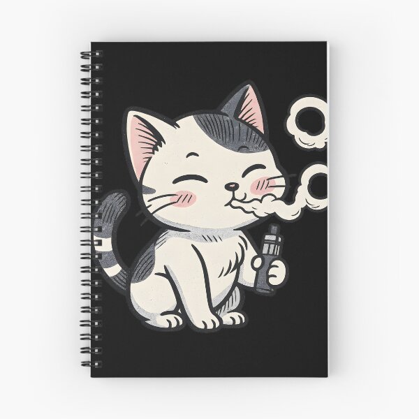 Item preview, Vapor Neko – Cute Manga Cat Blowing Smoke Rings designed and sold by House of Taste Vape Designs.