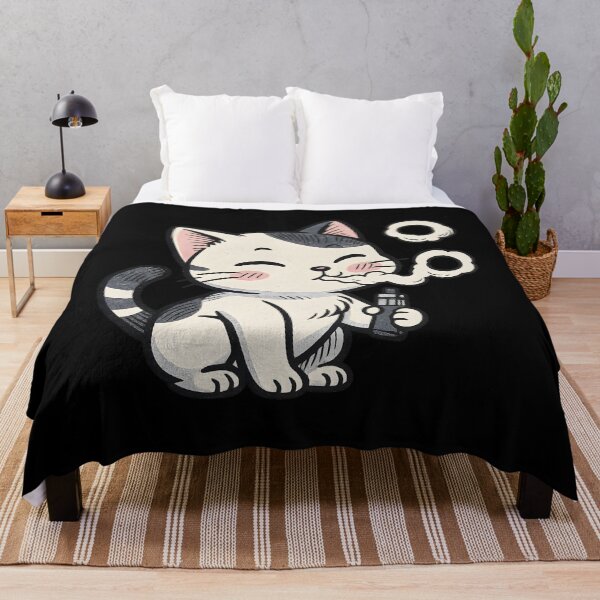 Item preview, Vapor Neko – Cute Manga Cat Blowing Smoke Rings designed and sold by House of Taste Vape Designs.
