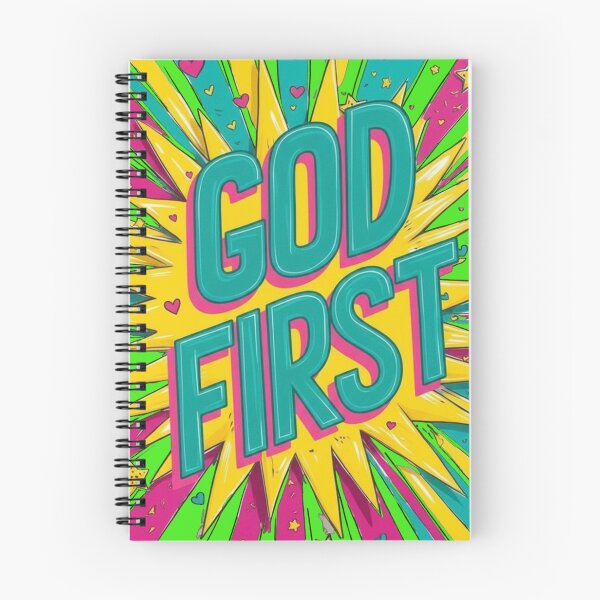 Item preview, GOD FIRST Pop Art Comic Explosion Christian Tee designed and sold by FitnWear.