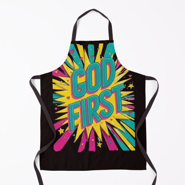 Item preview, GOD FIRST Pop Art Comic Explosion Christian Tee designed and sold by FitnWear.