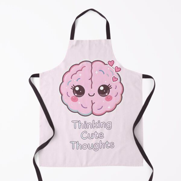 Item preview, “Thinking Cute Thoughts” Kawaii Pink Brain – Adorable Positive Mindset Pastel Design designed and sold by PureBrain.