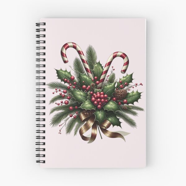 Item preview, Candy Canes Holly Berries Pinecone designed and sold by Eclectic Monkey.