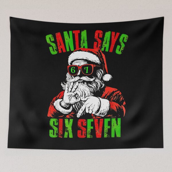 Item preview, Happy Claus Six Santa Says Holiday Retro Seven Santa Bruh designed and sold by ChadnoSmith.