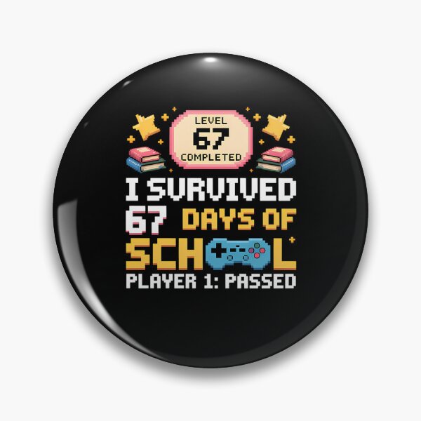 Item preview, Days Classic Funny School of 67 Survived 67 I Student Meme Teacher designed and sold by SteveSaccoro.