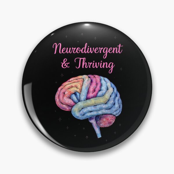 Item preview, “Neurodivergent & Thriving” Colorful Brain – Empowering Neurodiversity Pride Design designed and sold by PureBrain.