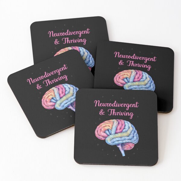 Item preview, “Neurodivergent & Thriving” Colorful Brain – Empowering Neurodiversity Pride Design designed and sold by PureBrain.