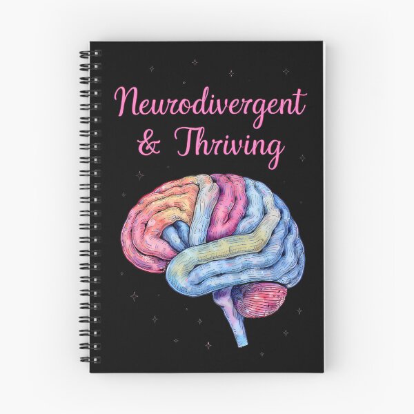 Item preview, “Neurodivergent & Thriving” Colorful Brain – Empowering Neurodiversity Pride Design designed and sold by PureBrain.