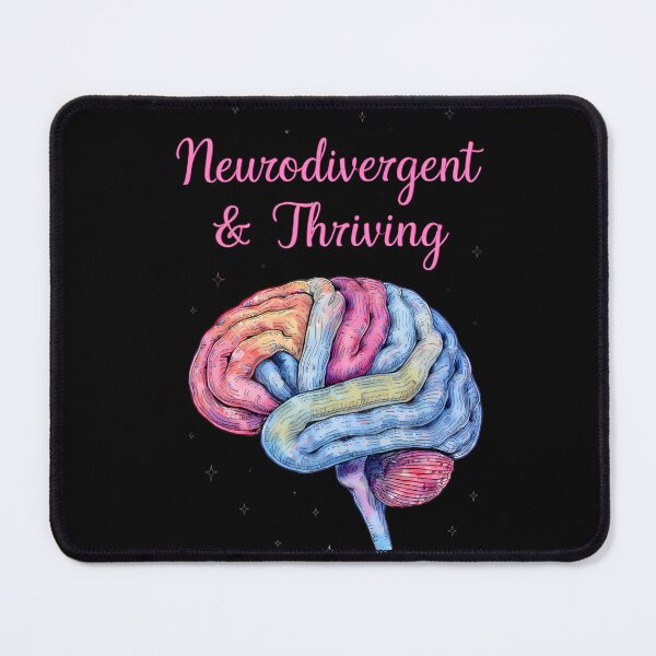 Item preview, “Neurodivergent & Thriving” Colorful Brain – Empowering Neurodiversity Pride Design designed and sold by PureBrain.