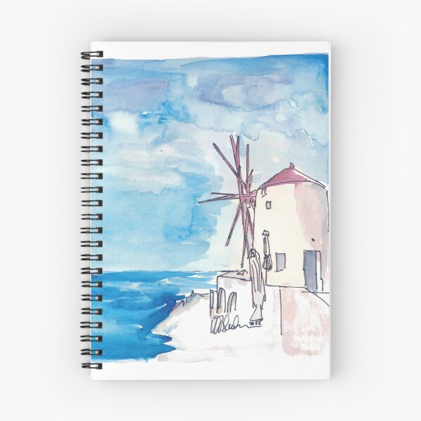 Item preview, Santorini Oia Greece windmill and sea designed and sold by artshop77.