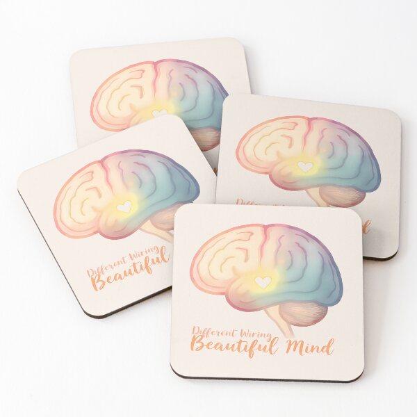 Item preview, “Different Wiring, Beautiful Mind” Pastel Brain – Inspiring Neurodiversity Acceptance Design designed and sold by PureBrain.