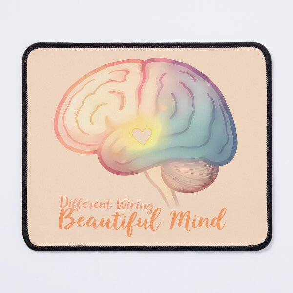 Item preview, “Different Wiring, Beautiful Mind” Pastel Brain – Inspiring Neurodiversity Acceptance Design designed and sold by PureBrain.