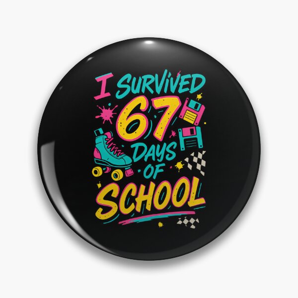 Item preview, of Student 67 Teacher Classic School Funny 67 Meme Survived I Days designed and sold by SteveSaccoro.