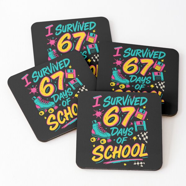 Item preview, of Student 67 Teacher Classic School Funny 67 Meme Survived I Days designed and sold by SteveSaccoro.