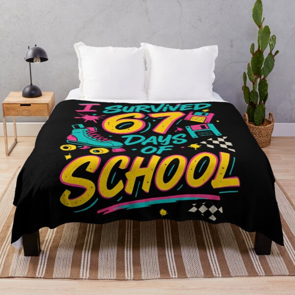 Item preview, of Student 67 Teacher Classic School Funny 67 Meme Survived I Days designed and sold by SteveSaccoro.