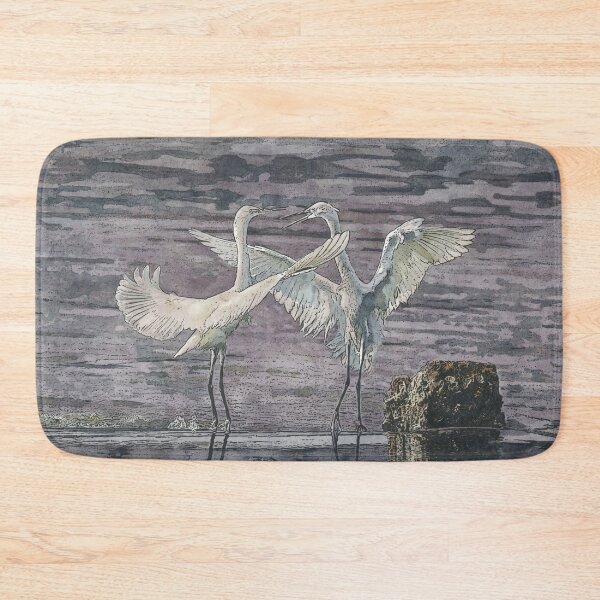 Item preview, Dancing White Egrets designed and sold by Karin McKee.