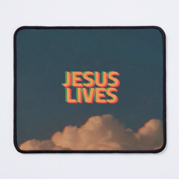 Item preview, JESUS LIVES Glitch Effect Sunset Clouds Tee designed and sold by FitnWear.