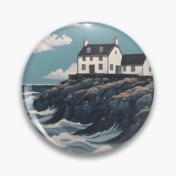 Item preview, Iconic sea brave waves at a Cornwall island shore  designed and sold by Ponted.