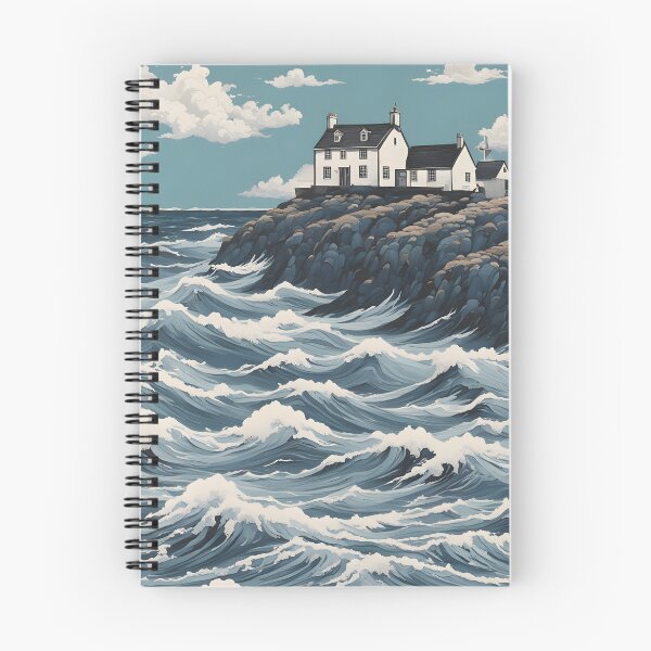 Item preview, Iconic sea brave waves at a Cornwall island shore  designed and sold by Ponted.