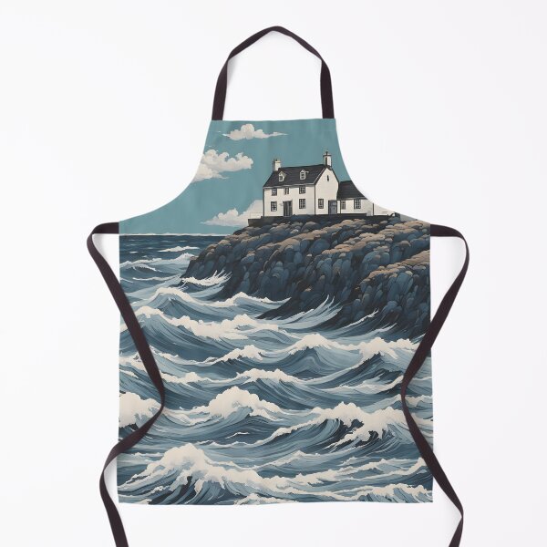 Item preview, Iconic sea brave waves at a Cornwall island shore  designed and sold by Ponted.