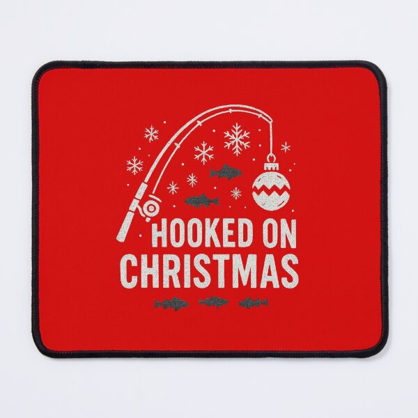 Item preview, Fishing Christmas Shirt - Hooked on Christmas Angler Holiday Tee designed and sold by BreakthroughW.