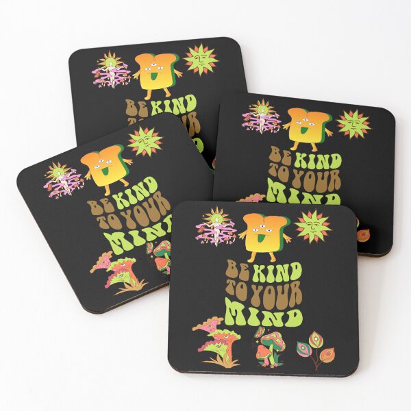 Item preview, Be Kind To Your Mind - Trippy Golden Toast  designed and sold by MusikalTales.