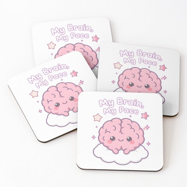 Item preview, My Brain My Pace – Cute Mental Health Kawaii Brain | Neurodivergent Self-Care Positive Design designed and sold by PureBrain.
