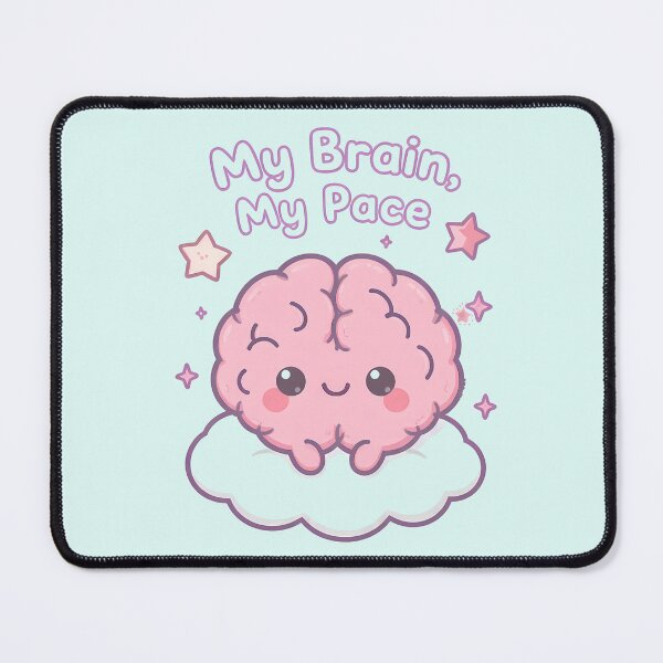 Item preview, My Brain My Pace – Cute Mental Health Kawaii Brain | Neurodivergent Self-Care Positive Design designed and sold by PureBrain.