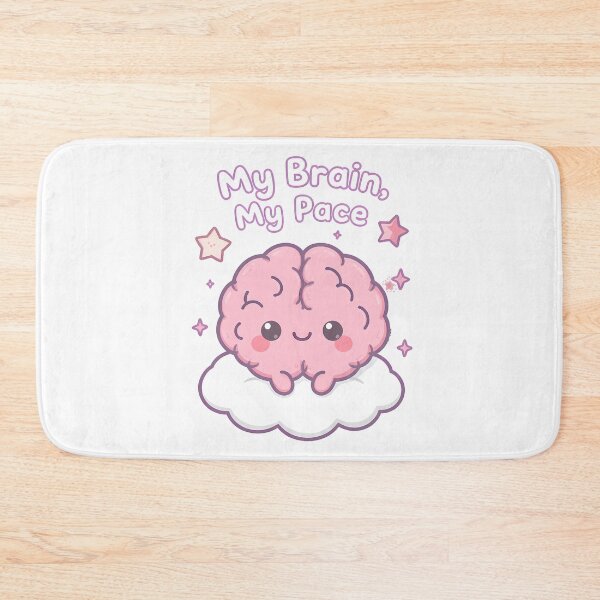 Item preview, My Brain My Pace – Cute Mental Health Kawaii Brain | Neurodivergent Self-Care Positive Design designed and sold by PureBrain.