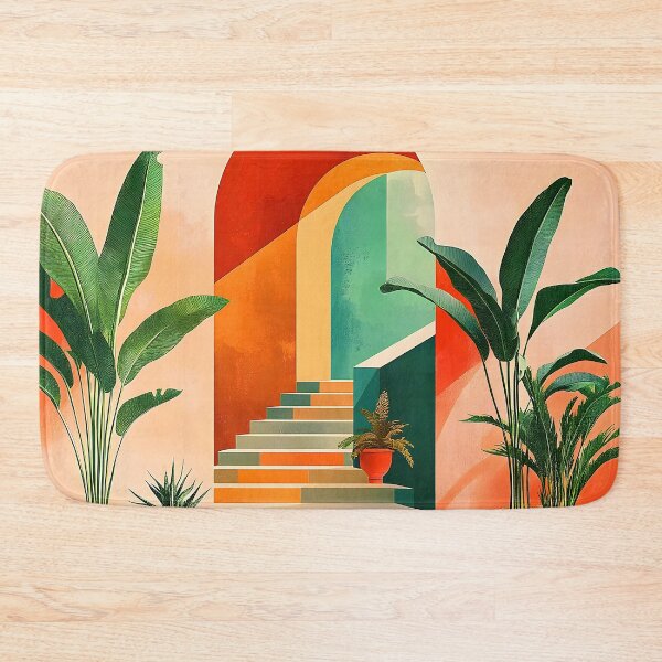 Item preview, Southwestern-Style Colorful Entrance With Steps To Hacienda  designed and sold by DEC02.