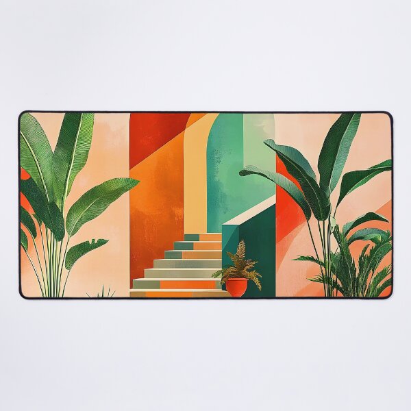 Item preview, Southwestern-Style Colorful Entrance With Steps To Hacienda designed and sold by DEC02.