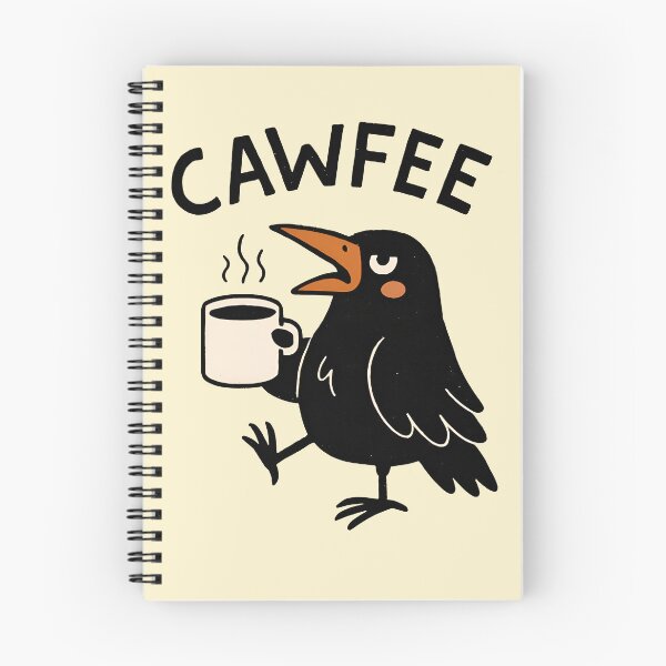 Item preview, Funny Crow “Cawfee” Morning Coffee Lover Design designed and sold by Imaginationbeyond.