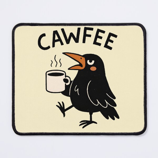 Item preview, Funny Crow “Cawfee” Morning Coffee Lover Design designed and sold by Imaginationbeyond.