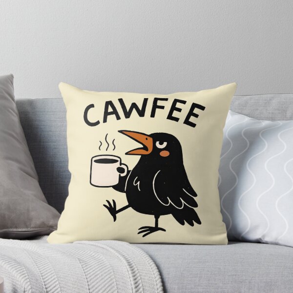 Item preview, Funny Crow “Cawfee” Morning Coffee Lover Design designed and sold by Imaginationbeyond.