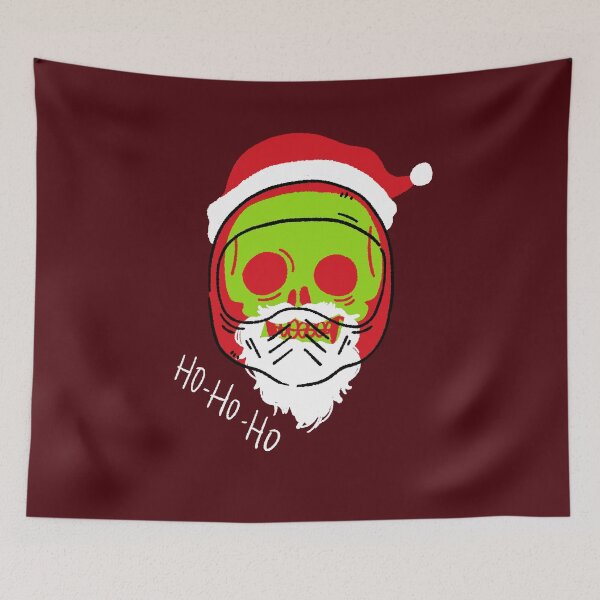 Item preview, Rebel Santa Skull Helmet Christmas - Edgy Biker Holiday Spirit designed and sold by RNASstuff.