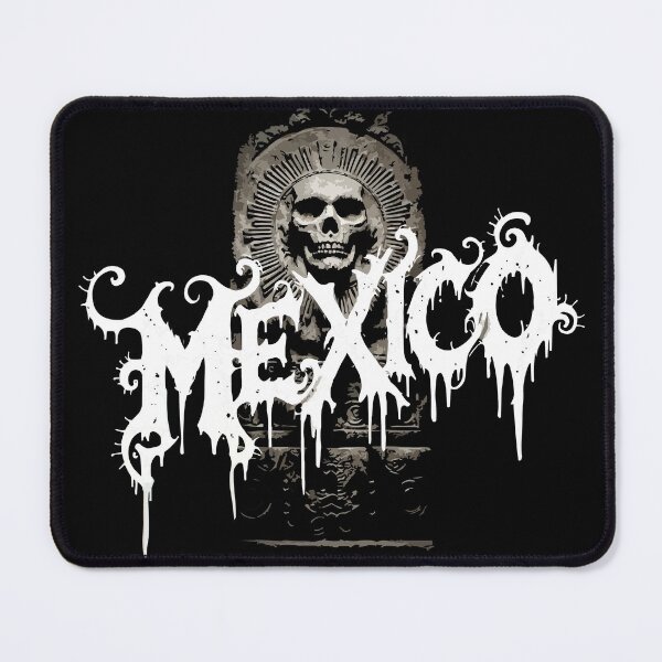 Item preview, Mexico Skull Emblem – Dark Grunge Aztec-Inspired Art designed and sold by VikArtStudio.