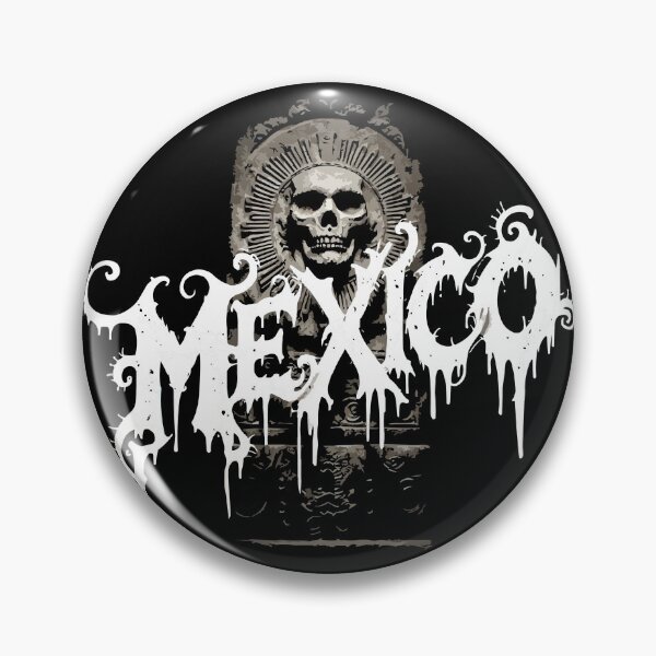 Item preview, Mexico Skull Emblem – Dark Grunge Aztec-Inspired Art designed and sold by VikArtStudio.