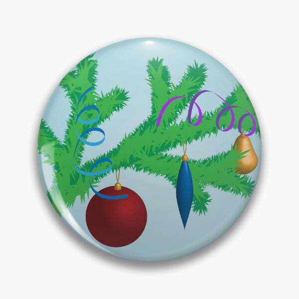 Item preview, Christmas Pine Branch with Snowy Cotton and Ornaments 2 designed and sold by ZorianArt.